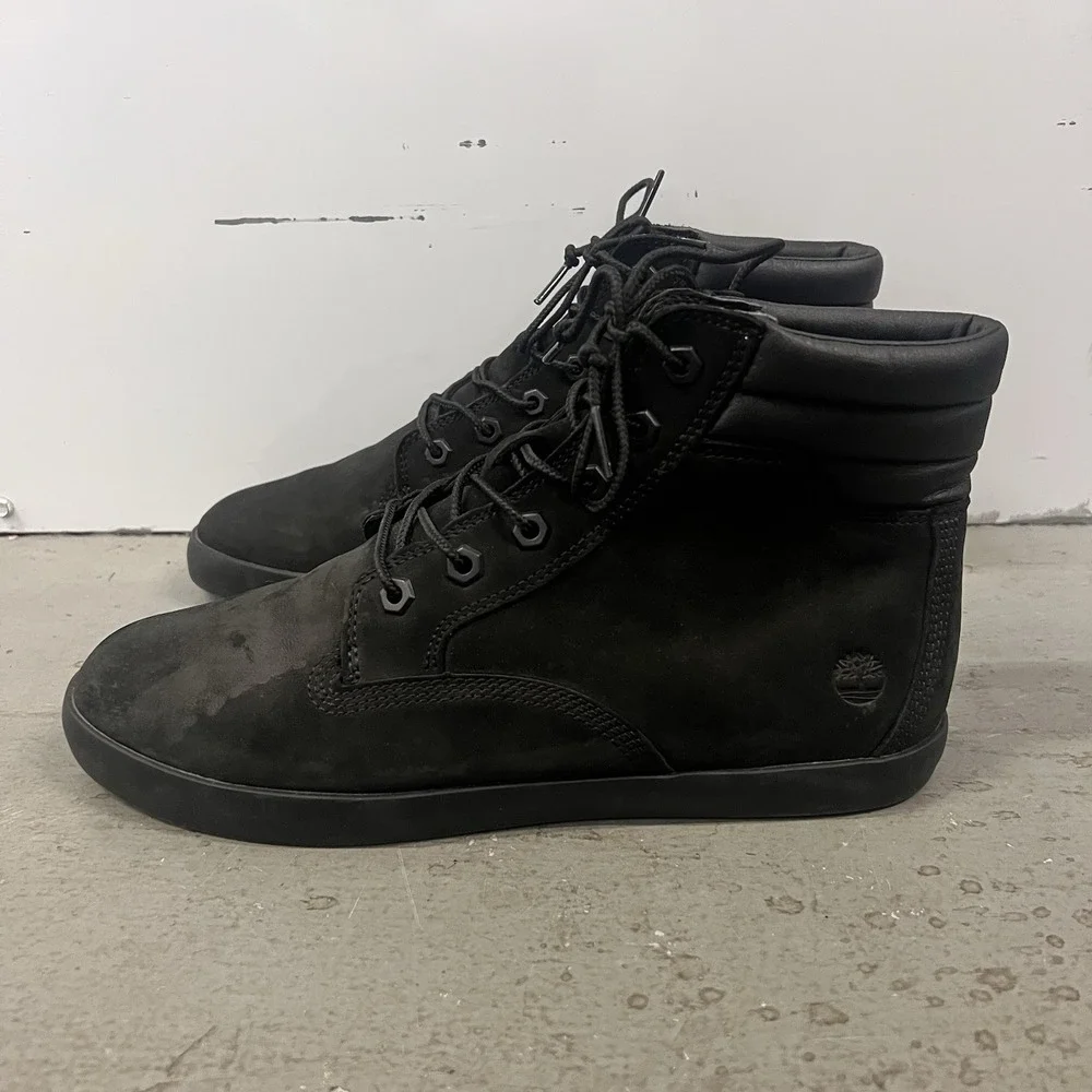 Timberland Dausette Sneaker Boots Womens Size 10 Black Leather Casual Shoes - Picture 3 of 9